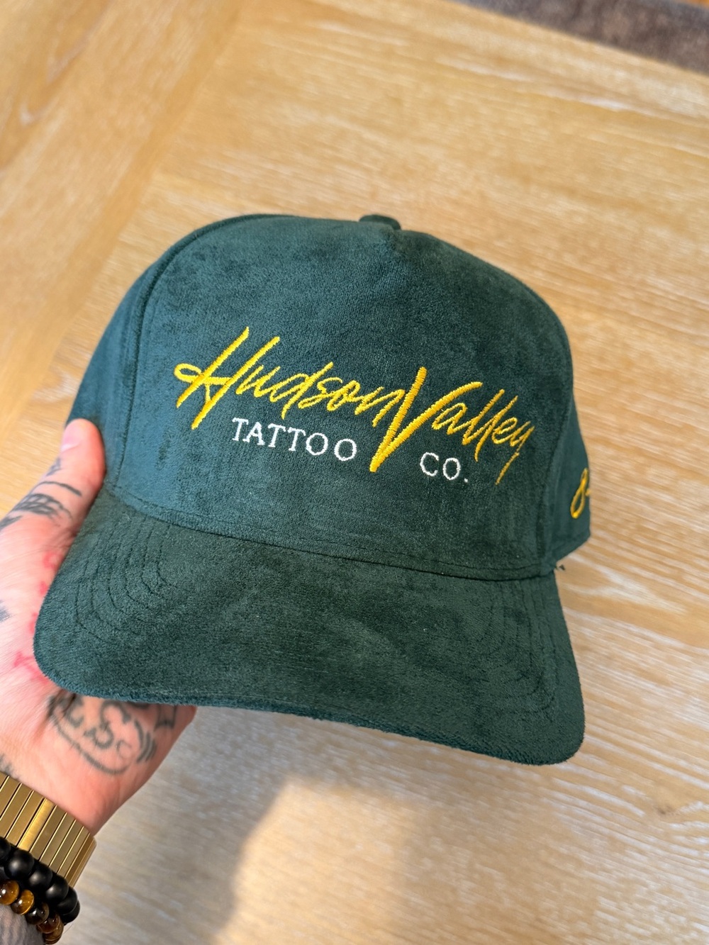 Hudson Valley Tattoo Co. Men's Dark Green Velvet Cap